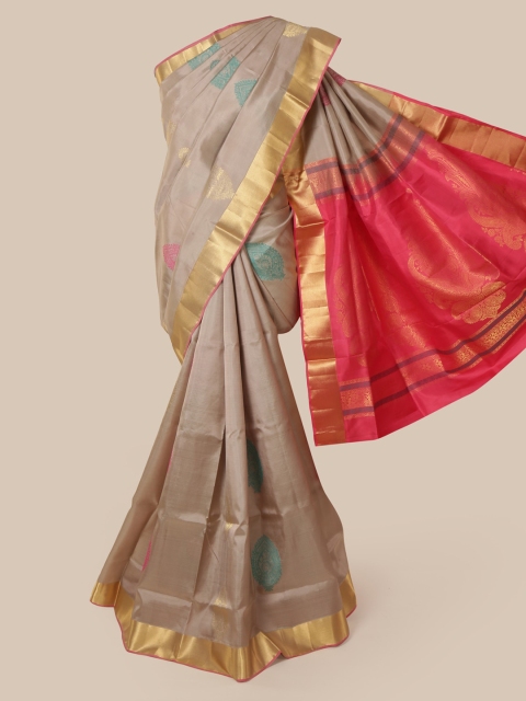 

Pothys Beige Pure Silk Woven Design Kanjeevaram Saree