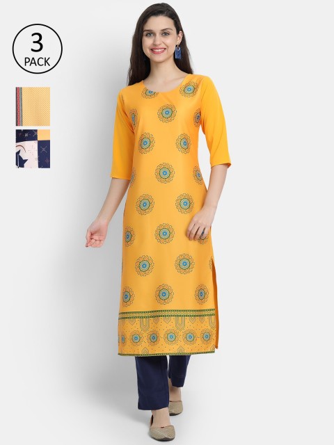 

Ethnic basket Women Multicoloured Ethnic Motifs Embroidered Keyhole Neck Mirror Work Kurta, Multi