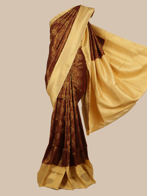 

Pothys Brown & Beige Art Silk Woven Design Saree