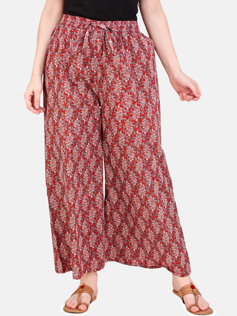 

Aawari Women Multicoloured Regular Fit Printed Parallel Trousers, Multi