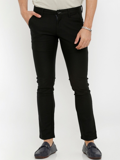 

Rex Straut Jeans Men Black Slim Fit Mid-Rise Clean Look Jeans