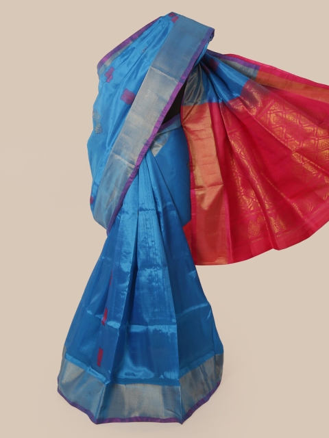 

Pothys Blue Woven Design Pure Silk Saree