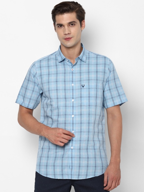 

Allen Solly Men Blue Slim Fit Checked Casual Shirt