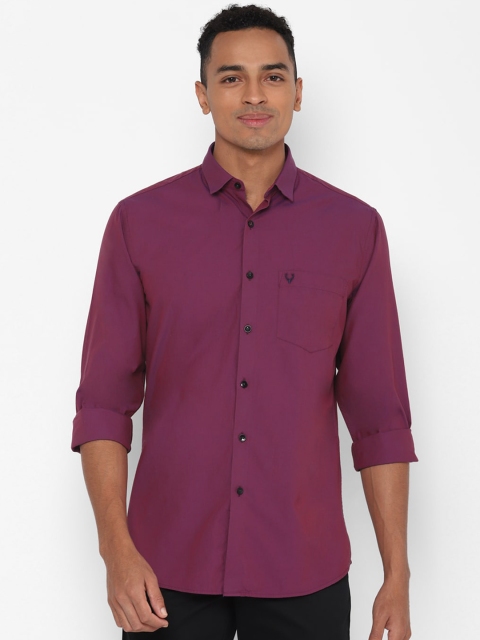 

Allen Solly Men Purple Slim Fit Solid Cotton Casual Shirt