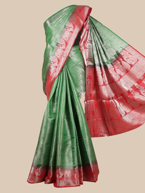 

Pothys Green & Pink Art Silk Woven Design Banarasi Saree