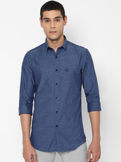 

Allen Solly Men Blue Slim Fit Self Design Casual Shirt