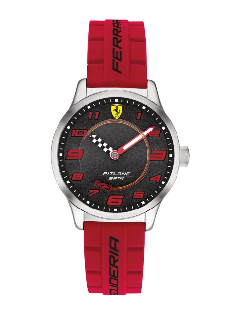

SCUDERIA FERRARI Unisex Black & Red PITLANE Quartz Analogue Watch 860013