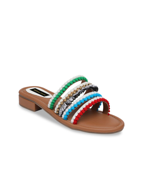 

Milano Torre Women Multicoloured Woven Design Sandals, Multi