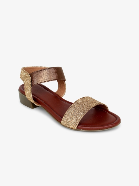 

Bloomtale Women Copper-Toned Textured Mules