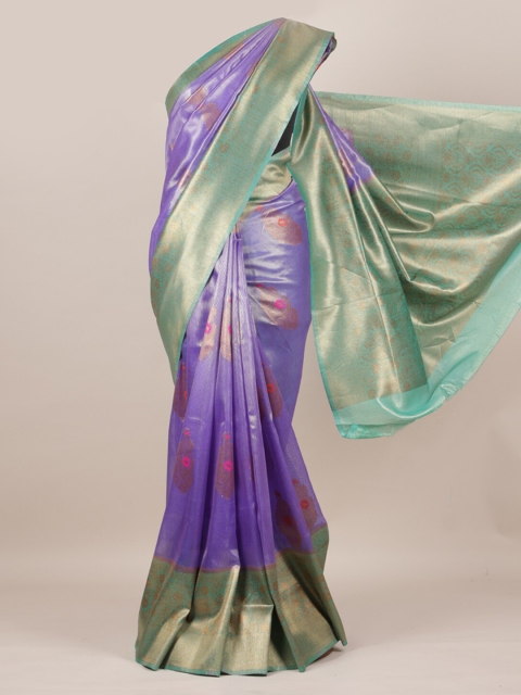

Pothys Violet Woven Design Pure Silk Saree