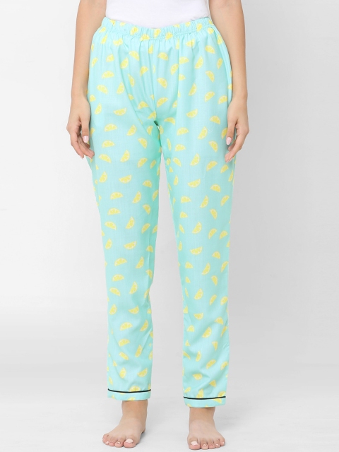 

FashionRack Women Sea Green Printed Lounge Pants