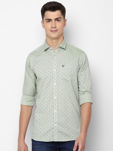 

Solly Jeans Co. Men Green & Blue Regular Fit Printed Casual Shirt