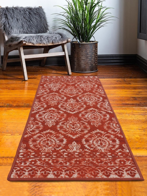 

RUGSMITH Red & Beige Printed Premium Quality Anti-Skid Floor Runner