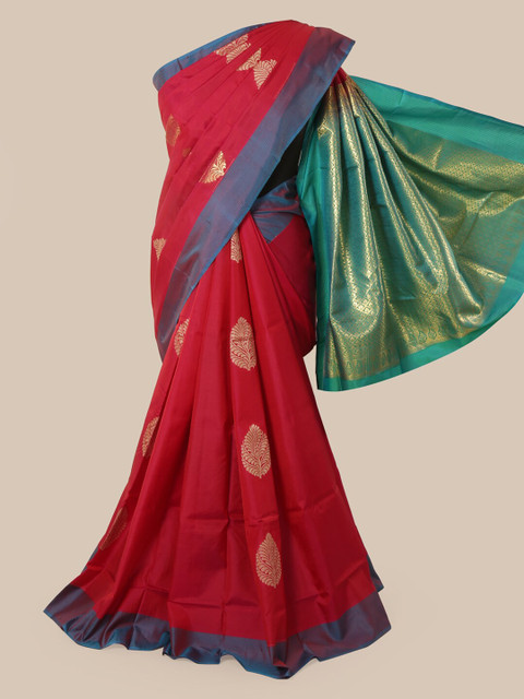 

Pothys Maroon Pure Silk Woven Design Kanjeevaram Saree