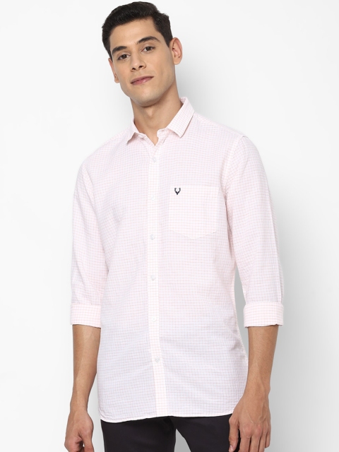

Allen Solly Men Peach-Coloured Slim Fit Printed Casual Shirt