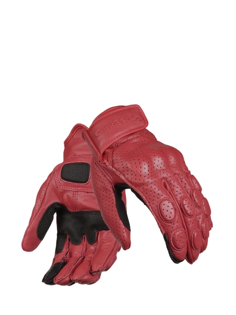 

Royal Enfield Men Red & Black Colour-Blocked Leather Burnish Gloves
