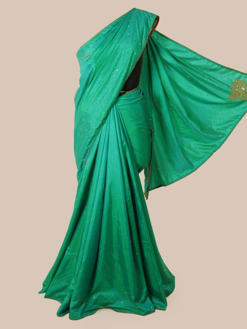 

Pothys Green Embellished Art Silk Saree