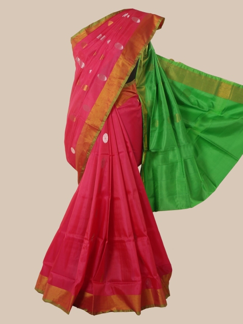 

Pothys Pink Striped Kanjeevaram Saree