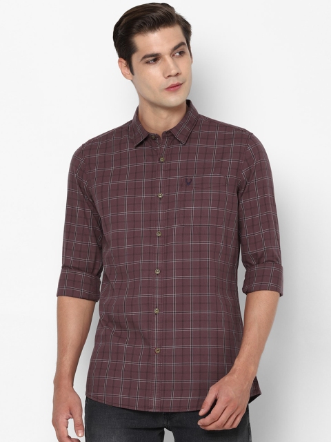 

Allen Solly Sport Men Maroon & White Regular Fit Checked Casual Shirt