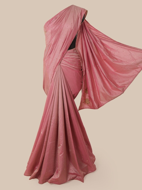 

Pothys Pink Embellished Art Silk Saree