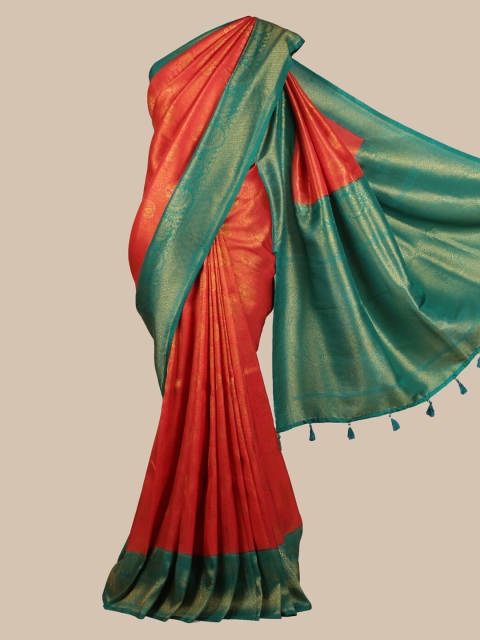 

Pothys Red & Green Art Silk Woven Design Banarasi Saree