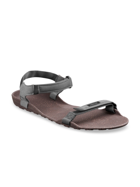 

FORCLAZ By Decathlon Men Grey & Brown Solid Sports Sandals