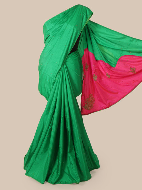 

Pothys Green Woven Design Art Silk Saree