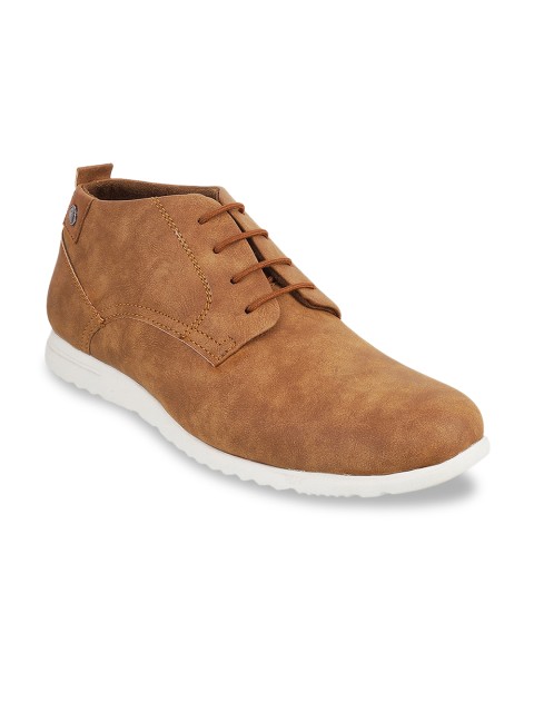 

WALKWAY Men Tan Brown Solid Derbys