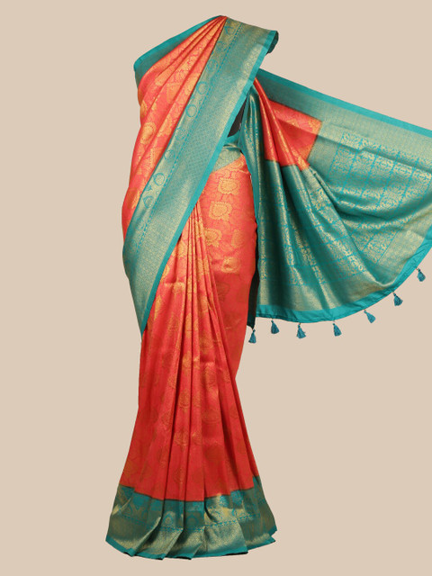 

Pothys Pink & Blue Art Silk Woven Design Saree