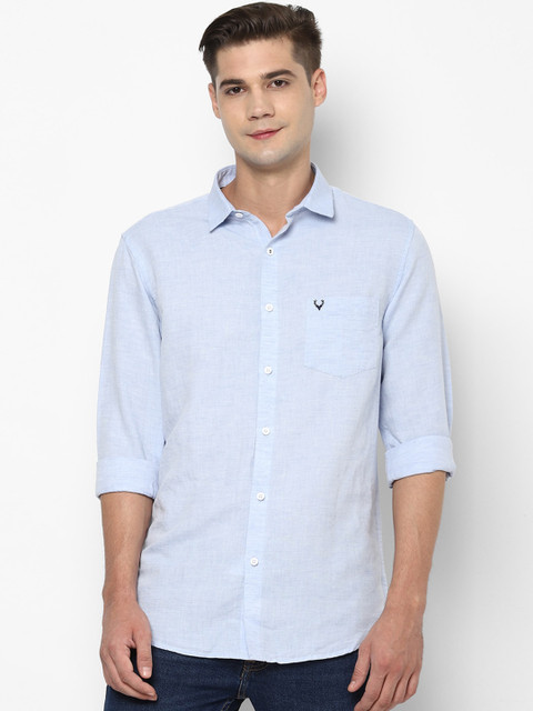 

Allen Solly Men Blue Slim Fit Solid Casual Shirt