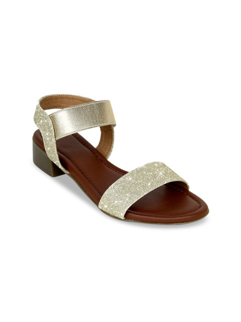 

Bloomtale Women Gold-Toned Embellished Sandals