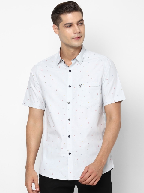 

Allen Solly Men Blue Slim Fit Printed Casual Shirt