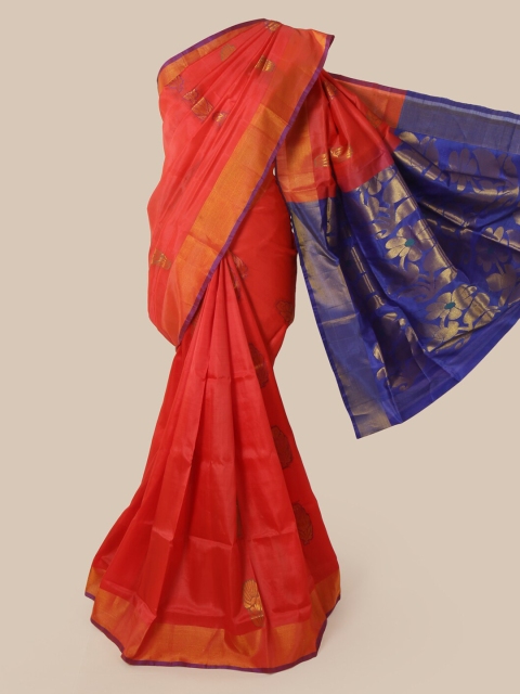 

Pothys Red Pure Silk Woven Design Kanjeevaram Saree