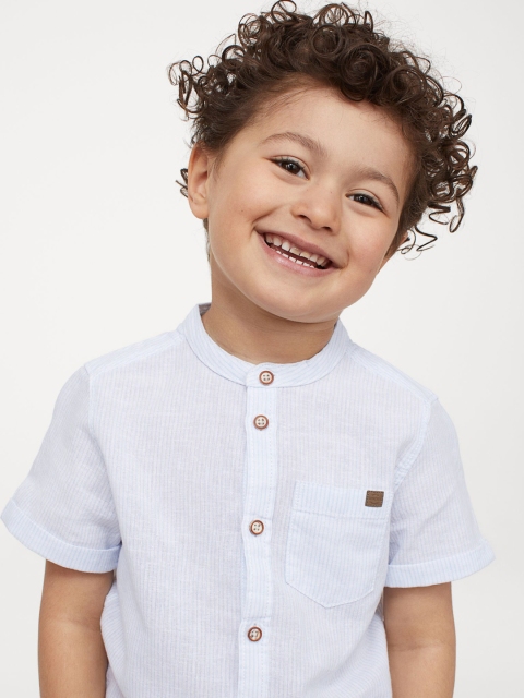 

H&M Boys Blue Cotton Grandad Shirt