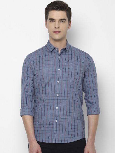 

Allen Solly Sport Men Blue & Red Regular Fit Checked Casual Shirt
