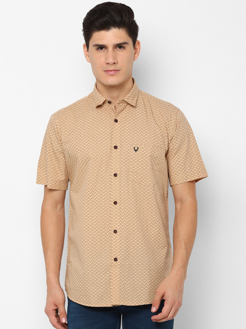 

Allen Solly Men Beige Slim Fit Printed Casual Shirt