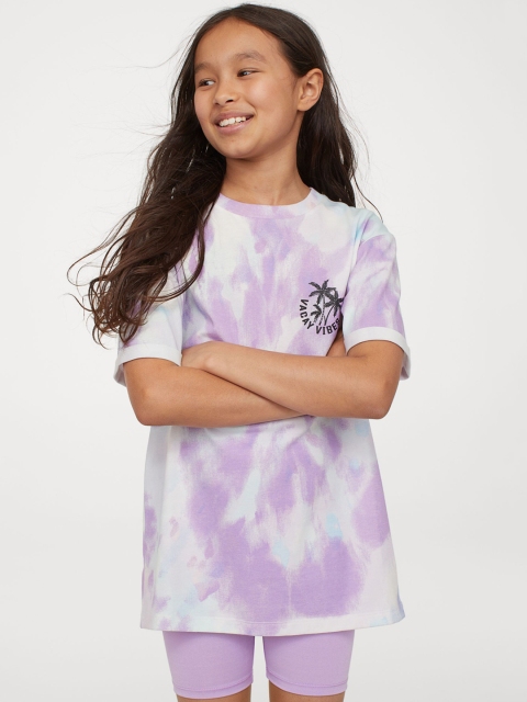 

H&M Girls Purple Solid Cycling Shorts