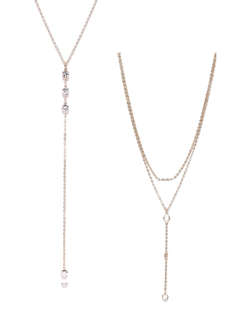 

OOMPH Set Of 2 Gold-Toned Layered Minimal Chains
