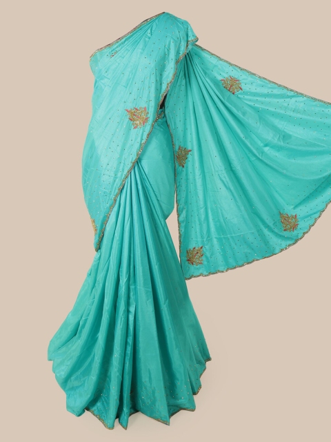

Pothys Blue Solid Art Silk Saree