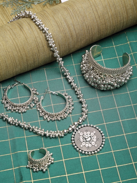 NEUDIS Oxidised Silver-Plated Antique Jewellery Set