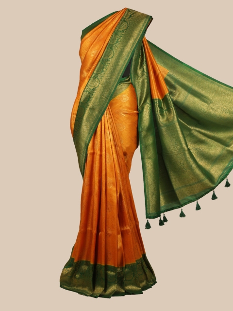 

Pothys Mustard & Green Art Silk Woven Design Saree
