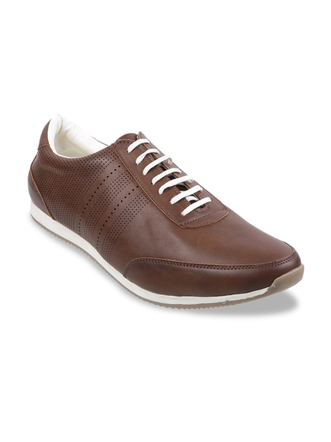 

WALKWAY Men Brown Perforations Sneakers