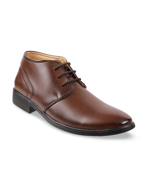 

WALKWAY Men Tan Brown Solid Formal Derbys