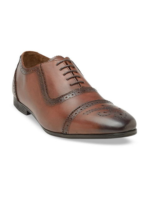 

Teakwood Leathers Men Brown Textured Genuine Leather Formal Brogues