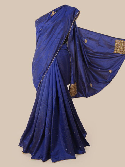 

Pothys Blue Embellished Saree
