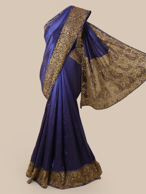 

Pothys Blue Embellished Saree