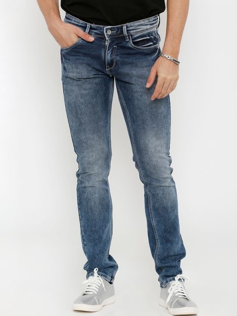 

Rex Straut Jeans Men Blue Heavy Fade Cotton Jeans
