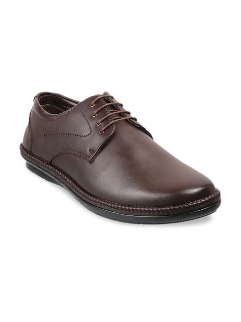 

WALKWAY Men Brown Solid Formal Derbys
