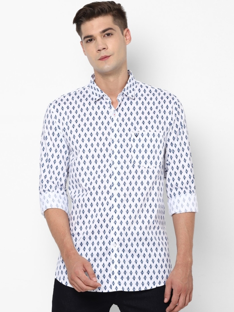 

Allen Solly Men White Slim Fit Printed Casual Shirt