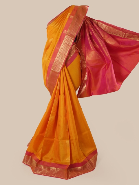 

Pothys Orange Pure Silk Woven Design Kanjeevaram Saree